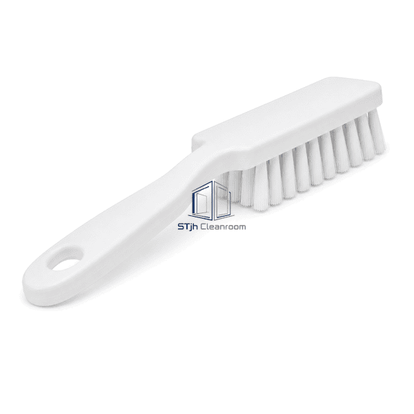 Reverse three-quarter view emphasizing the clean bristle-to-block interface