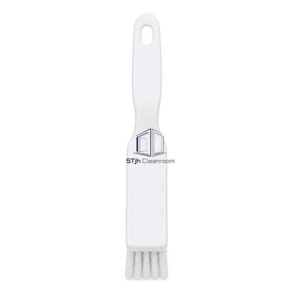 Upright front view showing the full white cleanroom brush and bristle field