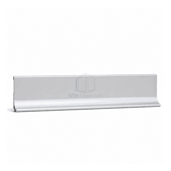 Horizontal full-length cleanroom cove base skirting