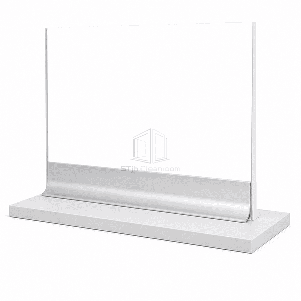 Upright section of hygienic cleanroom skirting