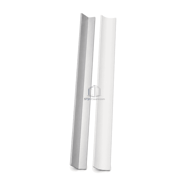 Upright front view of the concave cleanroom coving face and parallel corner carrier