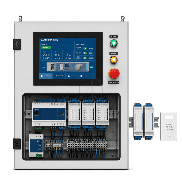 Front view of the DDC panel with compact operator display