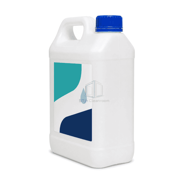 Cleanroom detergent HDPE container side and handle profile