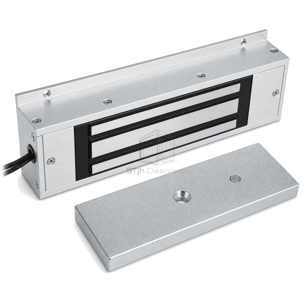 Opened electromagnetic lock showing coil core and terminal board