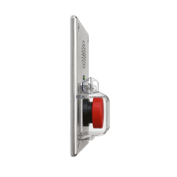 Side view showing flush faceplate depth and recessed back box