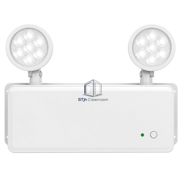 Complete horizontal presentation of luminaire, battery and remote head option