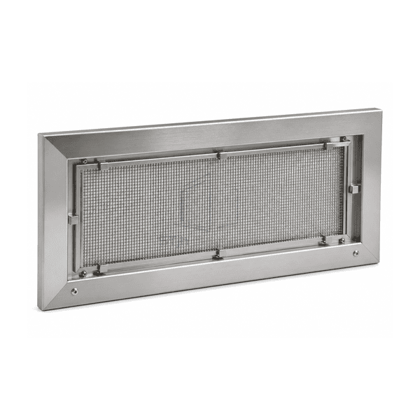 Complete recessed cleanroom exhaust grille and wall sleeve
