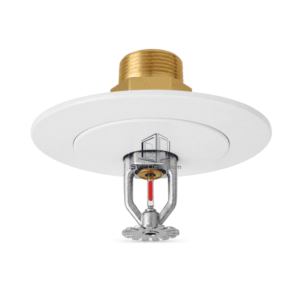 Front view of the cleanroom sprinkler cover and sealed circular trim