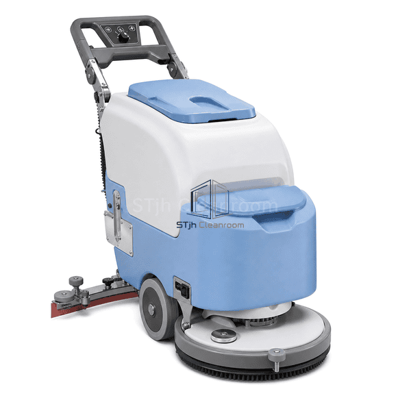 Removable solution tank detail with complete scrubber visible