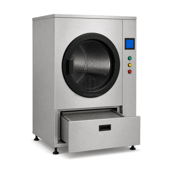 Garment dryer open lint filter drawer detail