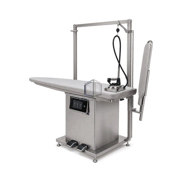Cleanroom garment finishing equipment right-side view