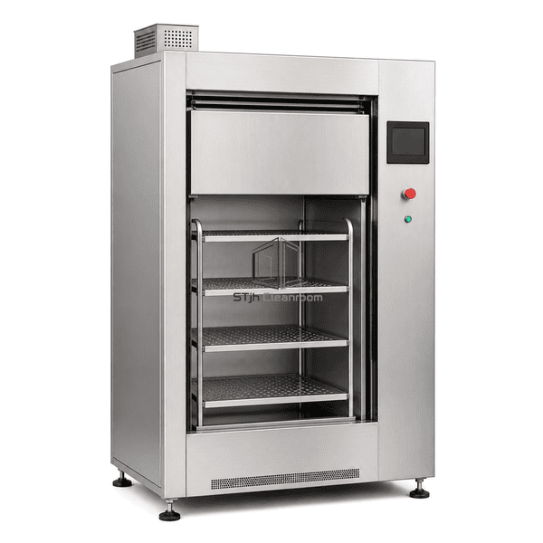 Garment sterilizer porous-load rack detail