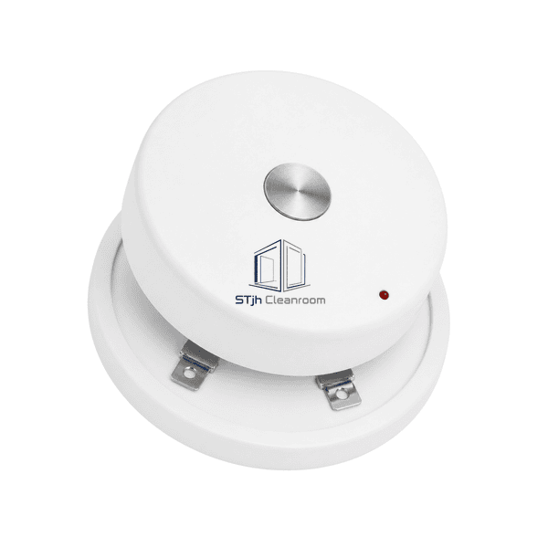 Rear interface view of the heat detector showing electrical contacts and lock tabs