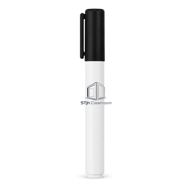 Capped cleanroom marker standing upright with full barrel visible