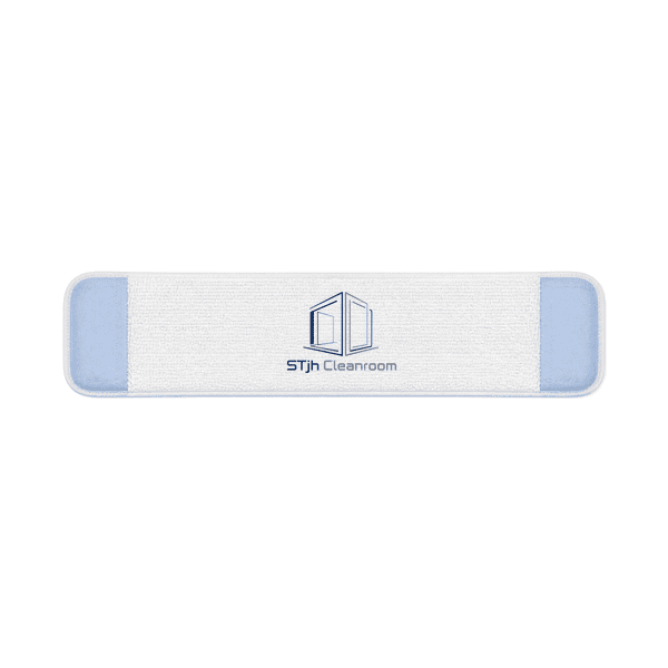 Horizontal full view of the rectangular polyester microfiber mop head