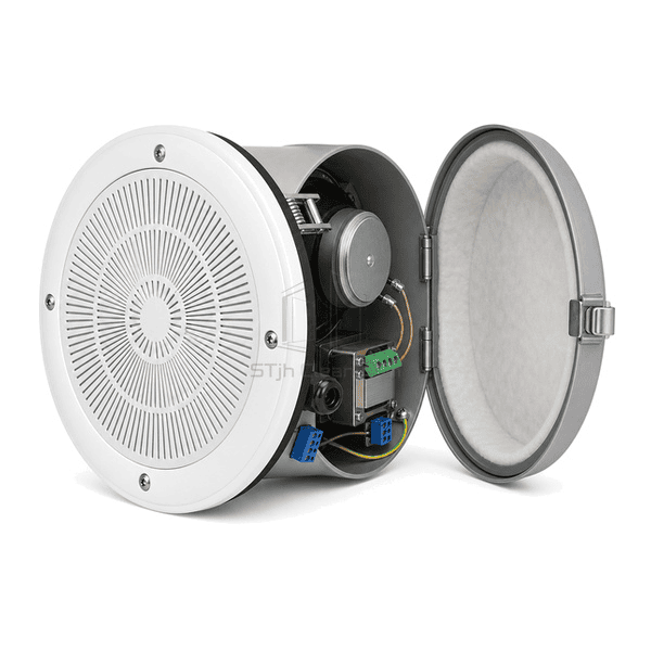 Side cutaway showing speaker driver, transformer and sealed rear can