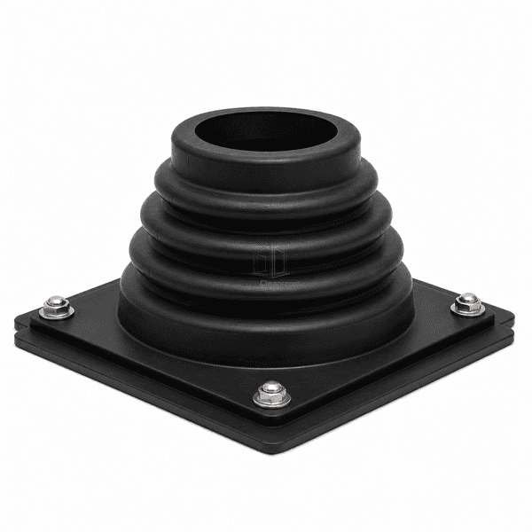 Low side profile showing the flexible bellows and double flange thickness
