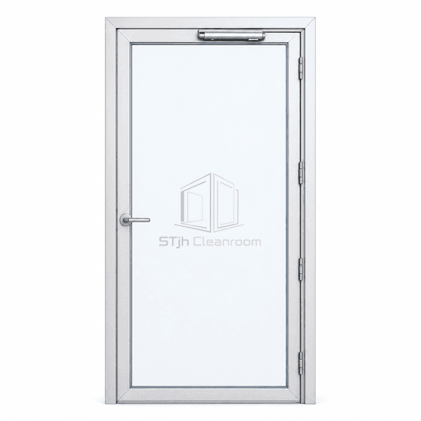 Cleanroom personnel access door shown as a complete upright front elevation