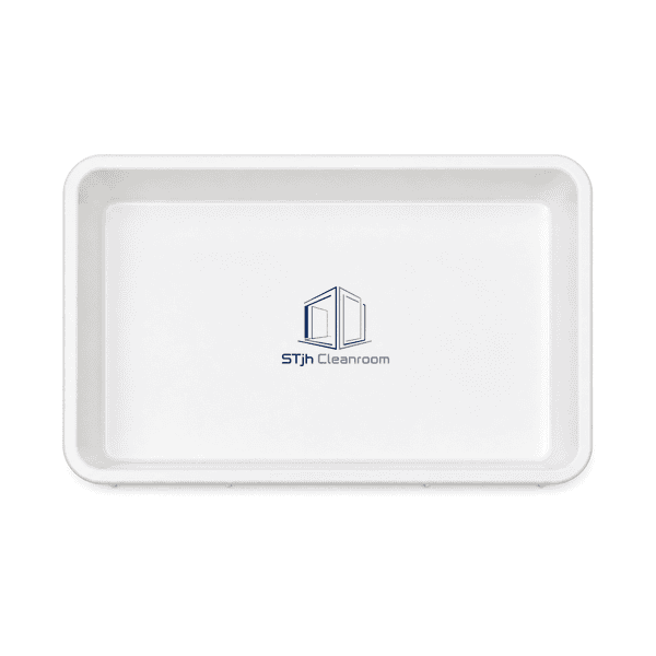 Cleanroom handling tray shown horizontally with complete interior visible