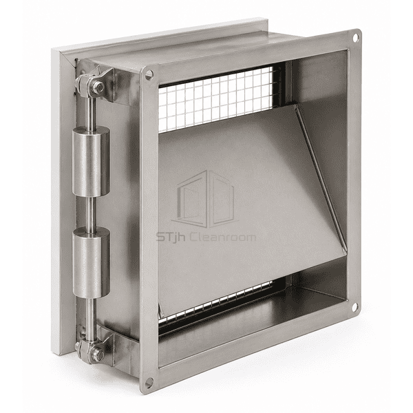 Side cutaway showing balanced aerofoil blade pivot and counterweights