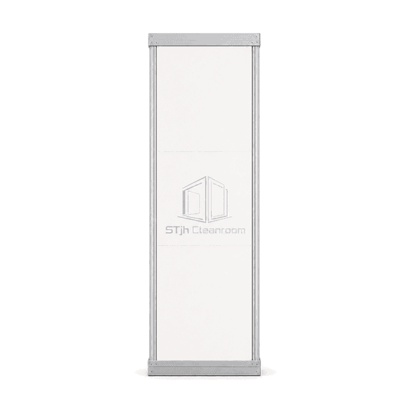 Sealed clean-side face of a service chase wall panel