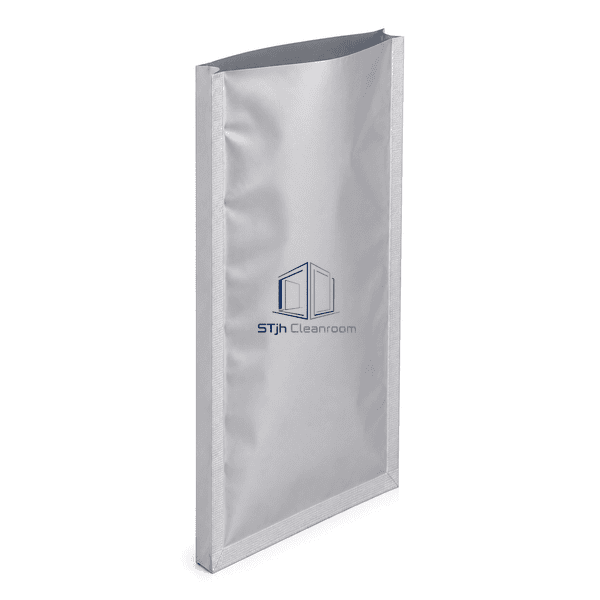 Side profile showing thin silver barrier laminate and heat-sealed edge