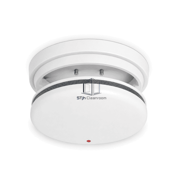 Rear interface view of the smoke detector showing twist-lock contacts and cable base