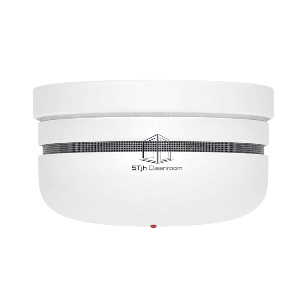 Side profile of the smoke detector showing low housing depth and sealed base