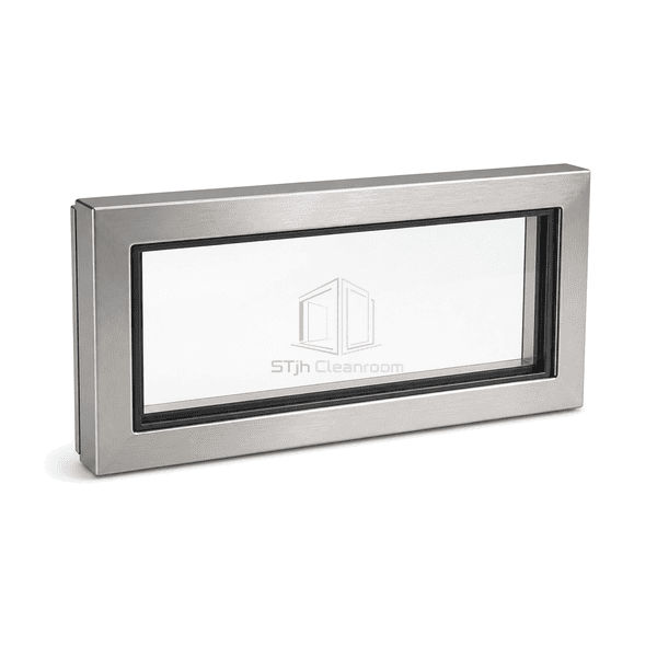 Complete transfer hatch with observation window in the installed door assembly
