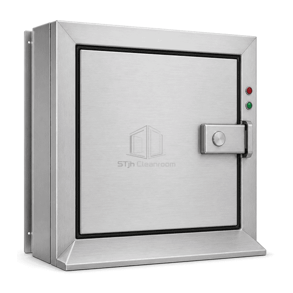 Side view of shallow transfer hatch chamber and wall frame