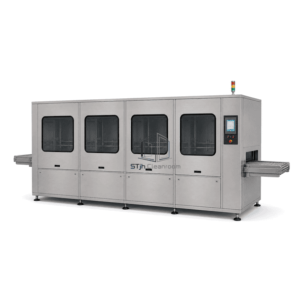 Modular cleanroom tunnel washer side elevation