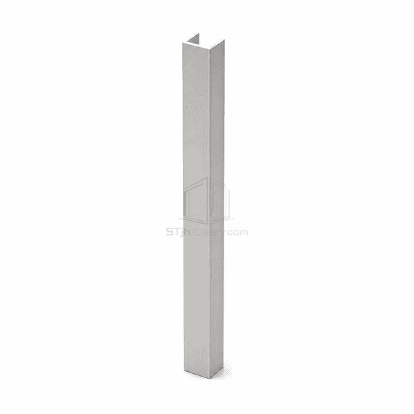 End section showing the U-shaped panel receiving channel