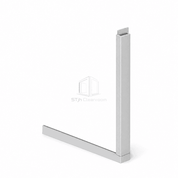 Upright full-length U-channel cleanroom profile