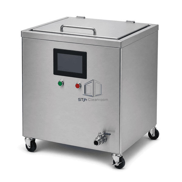 Floor-standing ultrasonic cleaning tank side view