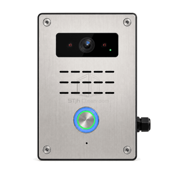 Front view of the wide-angle camera window and sealed audio areas