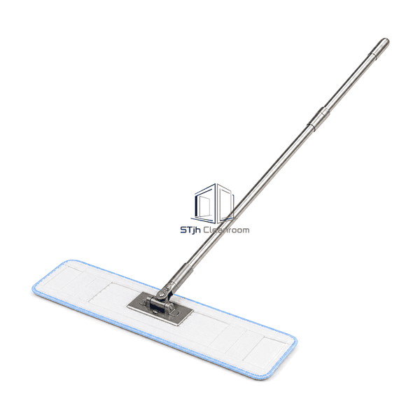 Microfiber pad edge and keeper detail with complete mop visible