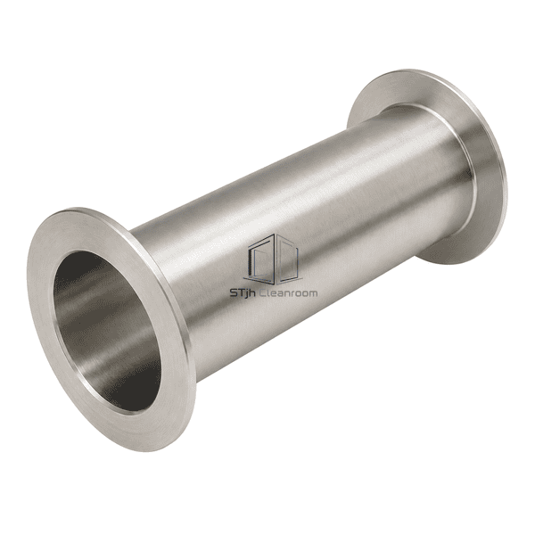 Horizontal full view of a cleanroom wall penetration sleeve