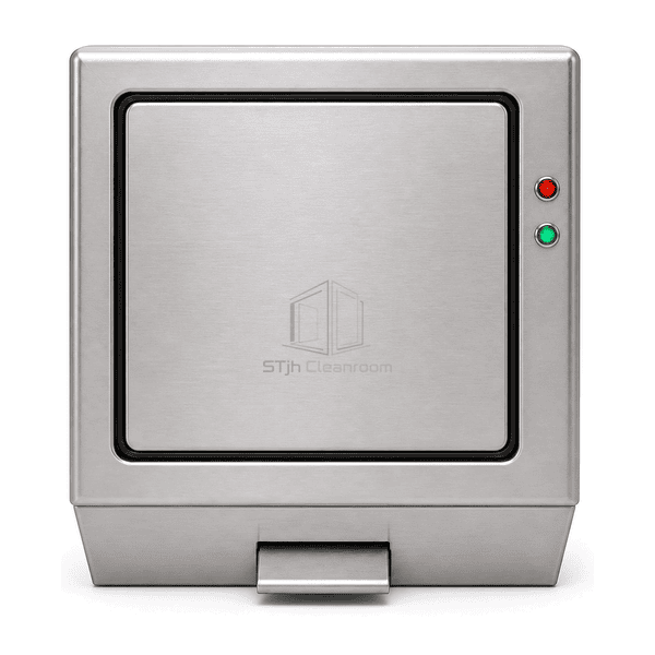 Front view of dedicated waste transfer pass-through