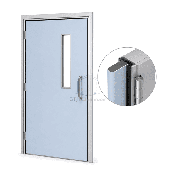 Molded HPL door edge and cleanroom frame gasket interface