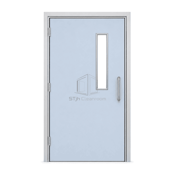 Front elevation of a full-height HPL hygienic cleanroom door