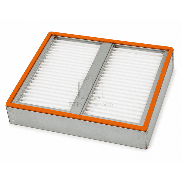Complete horizontal compact medium-efficiency air filter