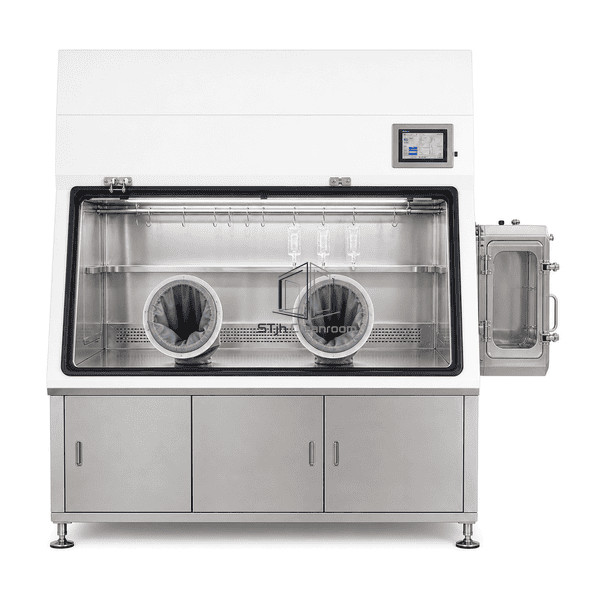 Front view of the sterile compounding work chamber