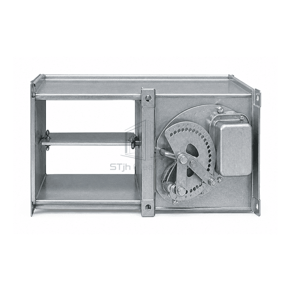 Side view showing the external airflow scale and spring mechanism