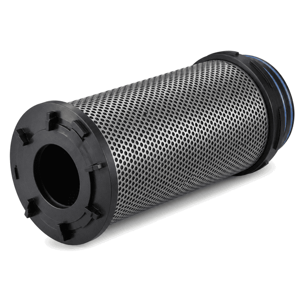 Horizontal complete gas-phase filter cylinder
