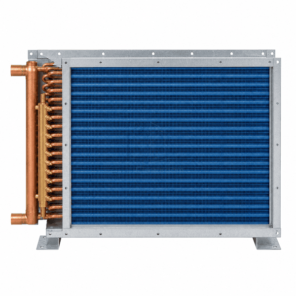 Front elevation of the same DX cooling coil