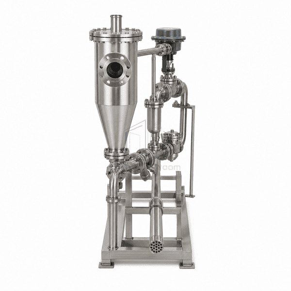 End-on view along the preheated steam dispersion lance