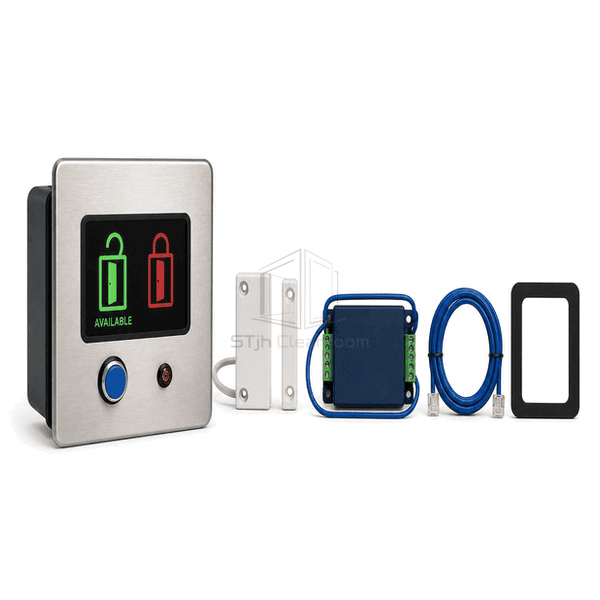 Horizontal arrangement of door indicator, request button and interlock cable module