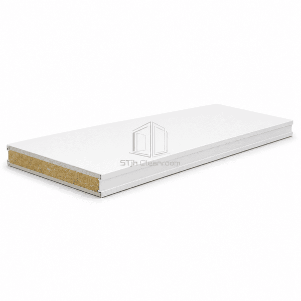 Horizontal double MgO rock wool cleanroom sandwich panel