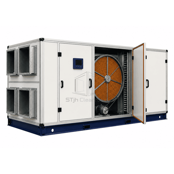 Close view of desiccant rotor seals purge sector and regeneration heater