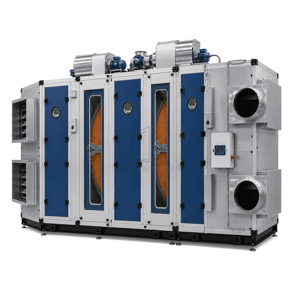 Process return and supply air interfaces on the modular dry-room dehumidification system